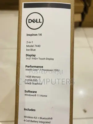 New Laptop Dell Inspiron 14 7440 2-in-1 16GB Intel Core i5 SSD 512GB