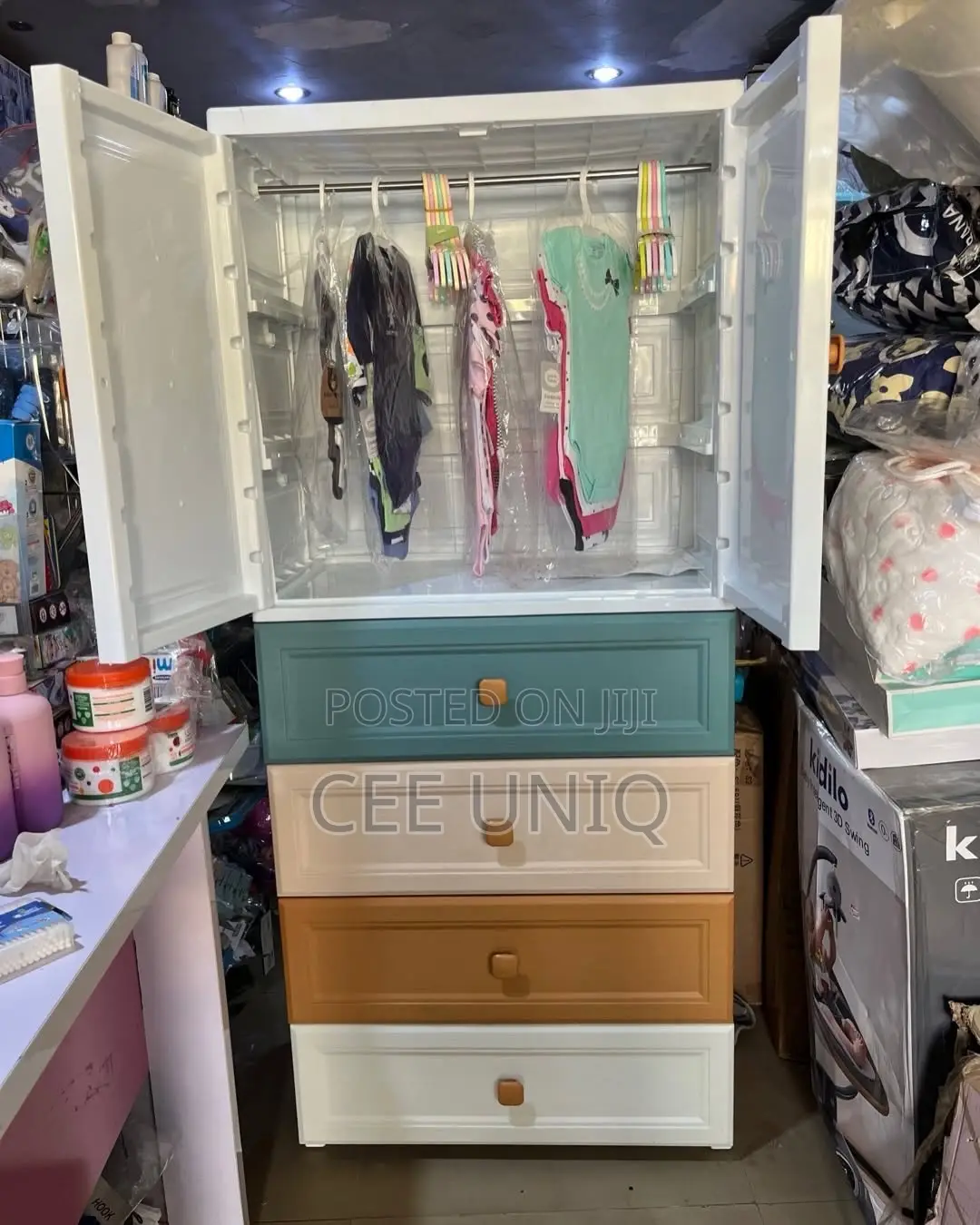 Elegance Plain Plastic Wardrobe for Kids