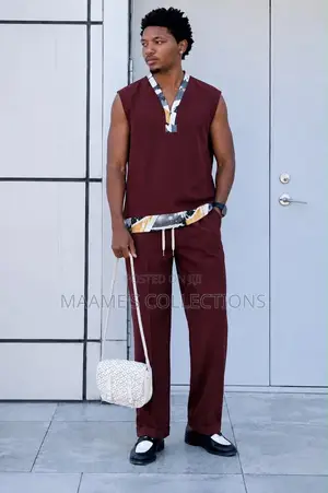 Men’S Sleeveless Kaftan Top and Down