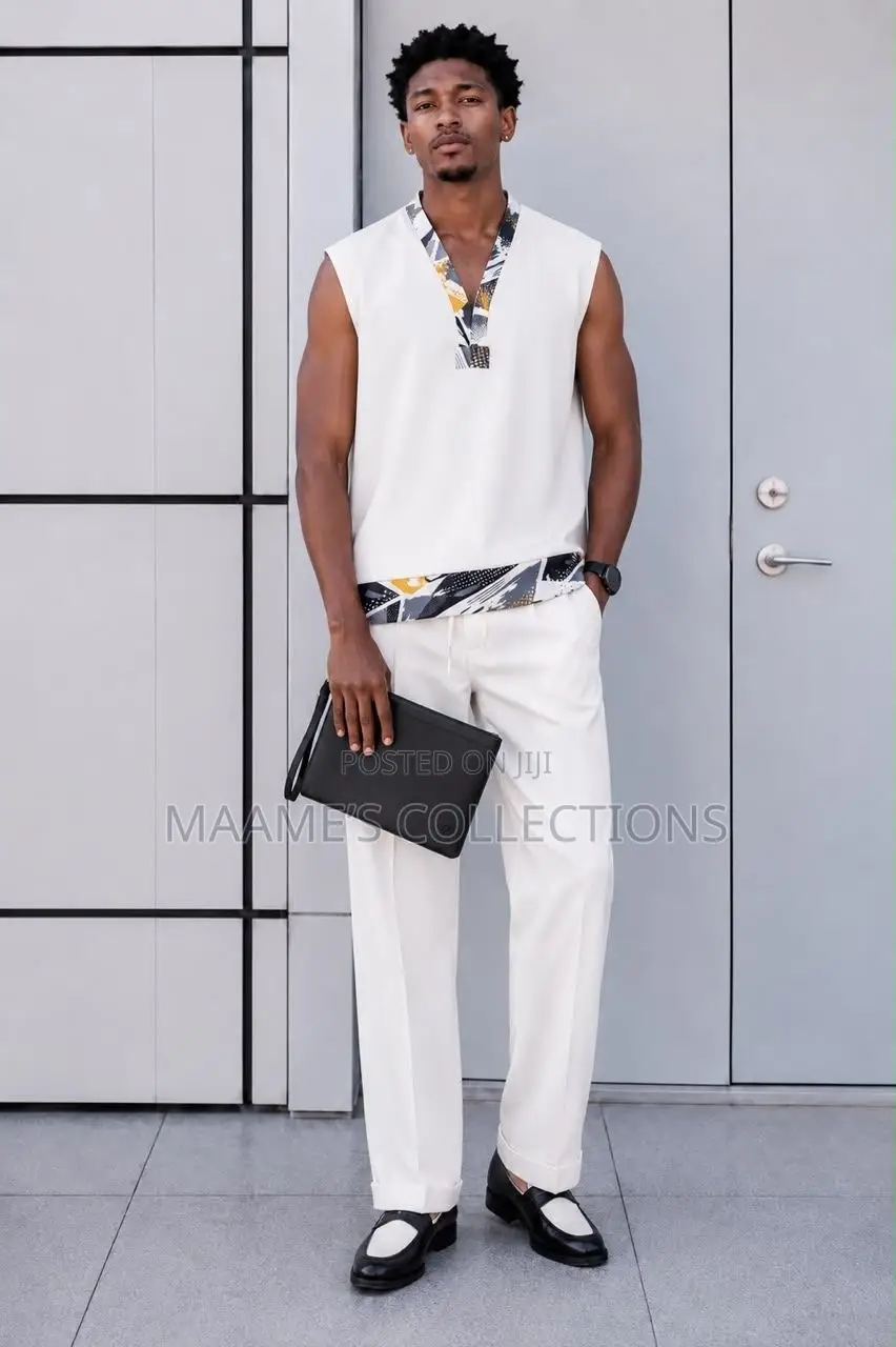 Men’S Sleeveless Kaftan Top and Down