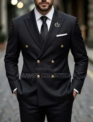 Men’S Double-Breasted Suit ( 2- Piece Set )