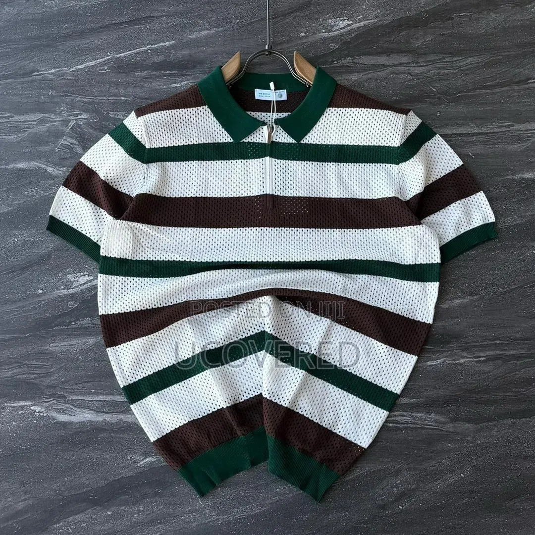 Textured Knit Polo Shirts