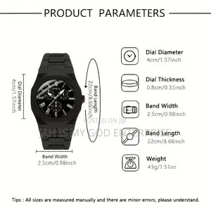 Geneva Luxury Men's Quartz Watch - Black