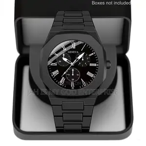 Geneva Luxury Men's Quartz Watch - Black