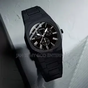Geneva Luxury Men's Quartz Watch - Black