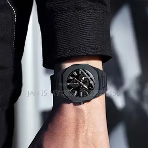 Geneva Luxury Men's Quartz Watch - Black