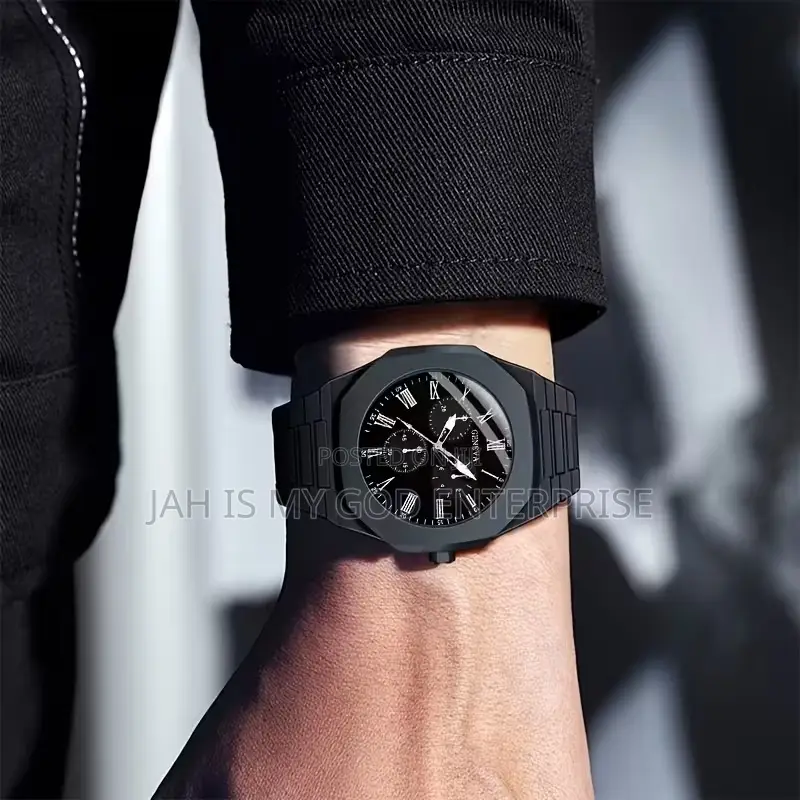 Geneva Luxury Men's Quartz Watch - Black