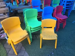 Vibrant Yellow Plastic Nursery Chair.