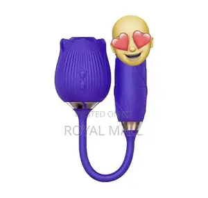 2 in 1 Thrusting and Sucker Rose Vibrator