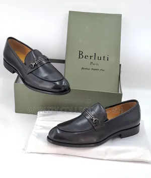 Berluti Black Leather Loafers
