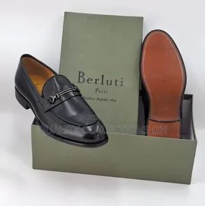 Berluti Black Leather Loafers