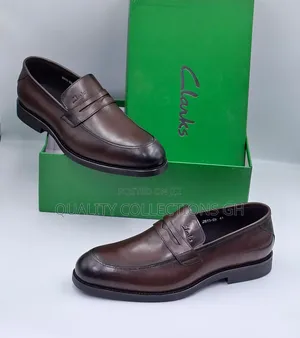 Clarks Mens Brown Leather Penny