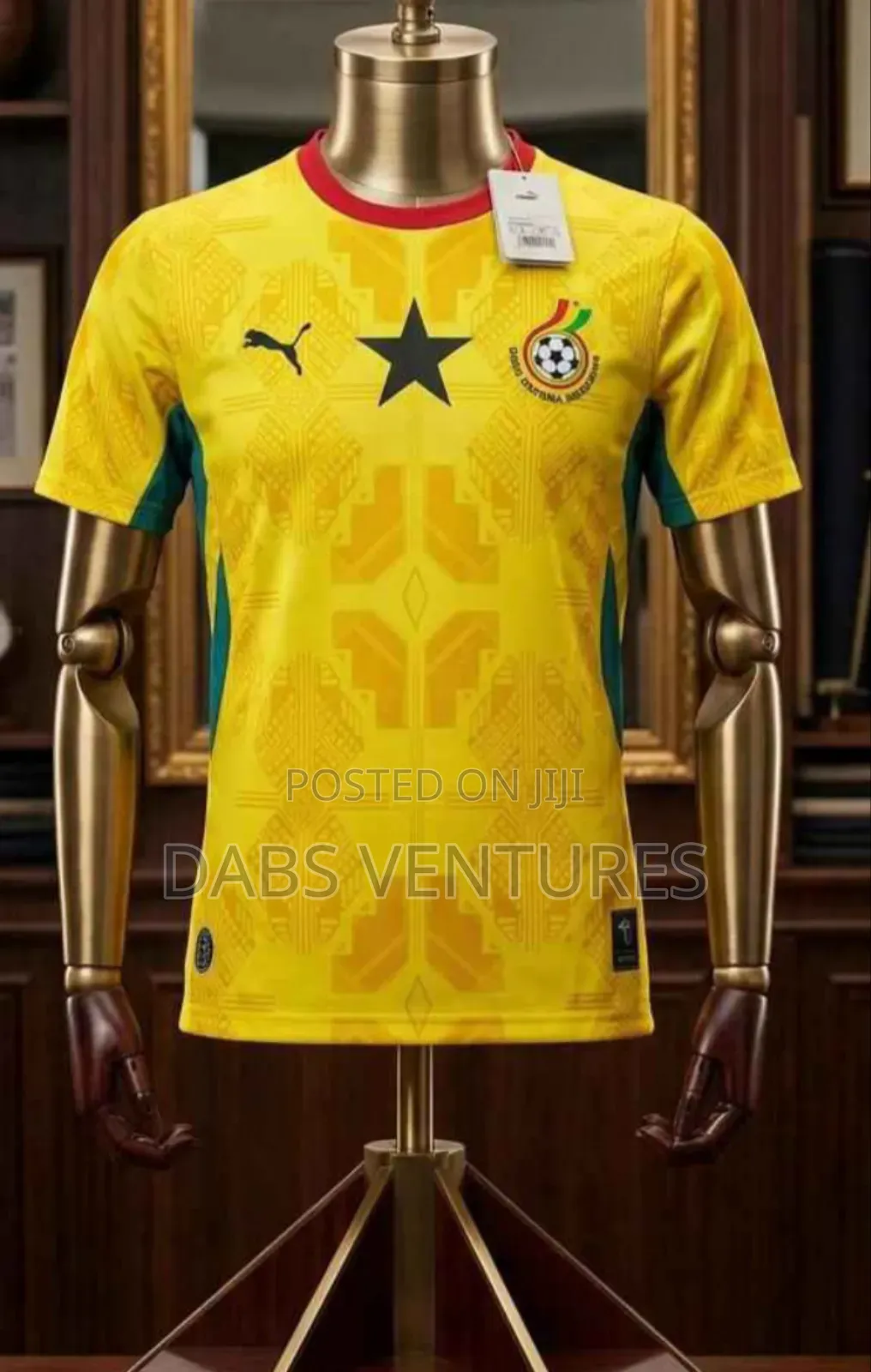 Ghana Jersey Tops. Available in All Sizes