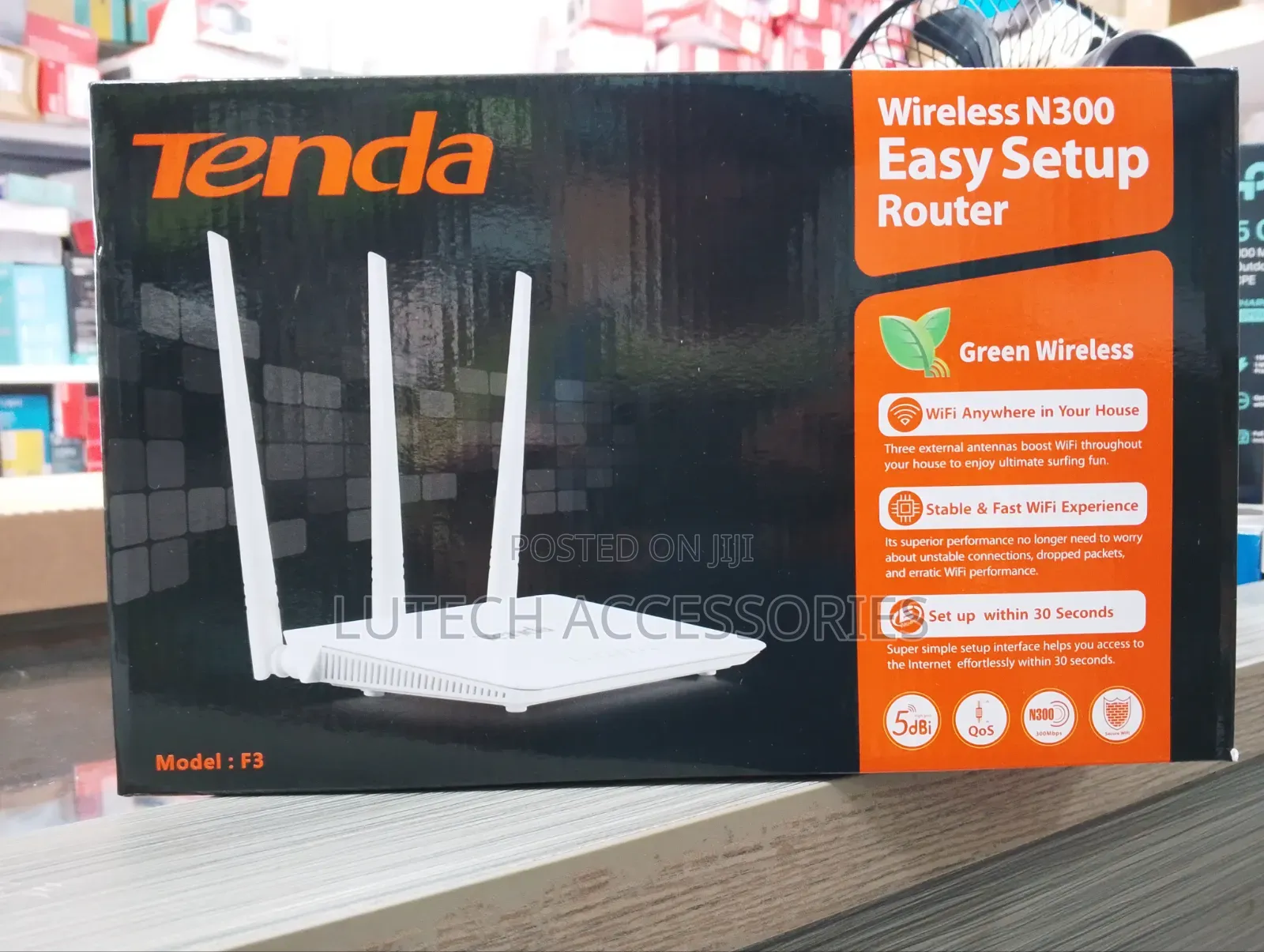 Tenda Wireless N300 Easy Setup Router/ Tenda F3