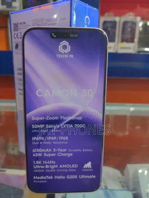 New Tecno Camon 50 256 GB