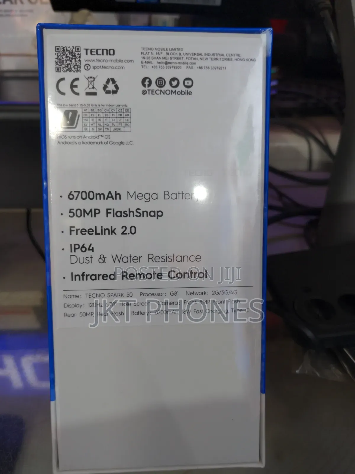 New Tecno Spark 50 128 GB Gray