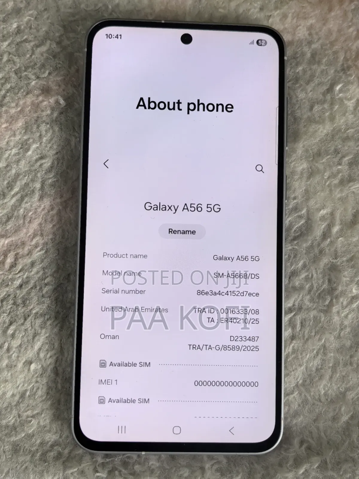 New Samsung Galaxy A56 128 GB Gray