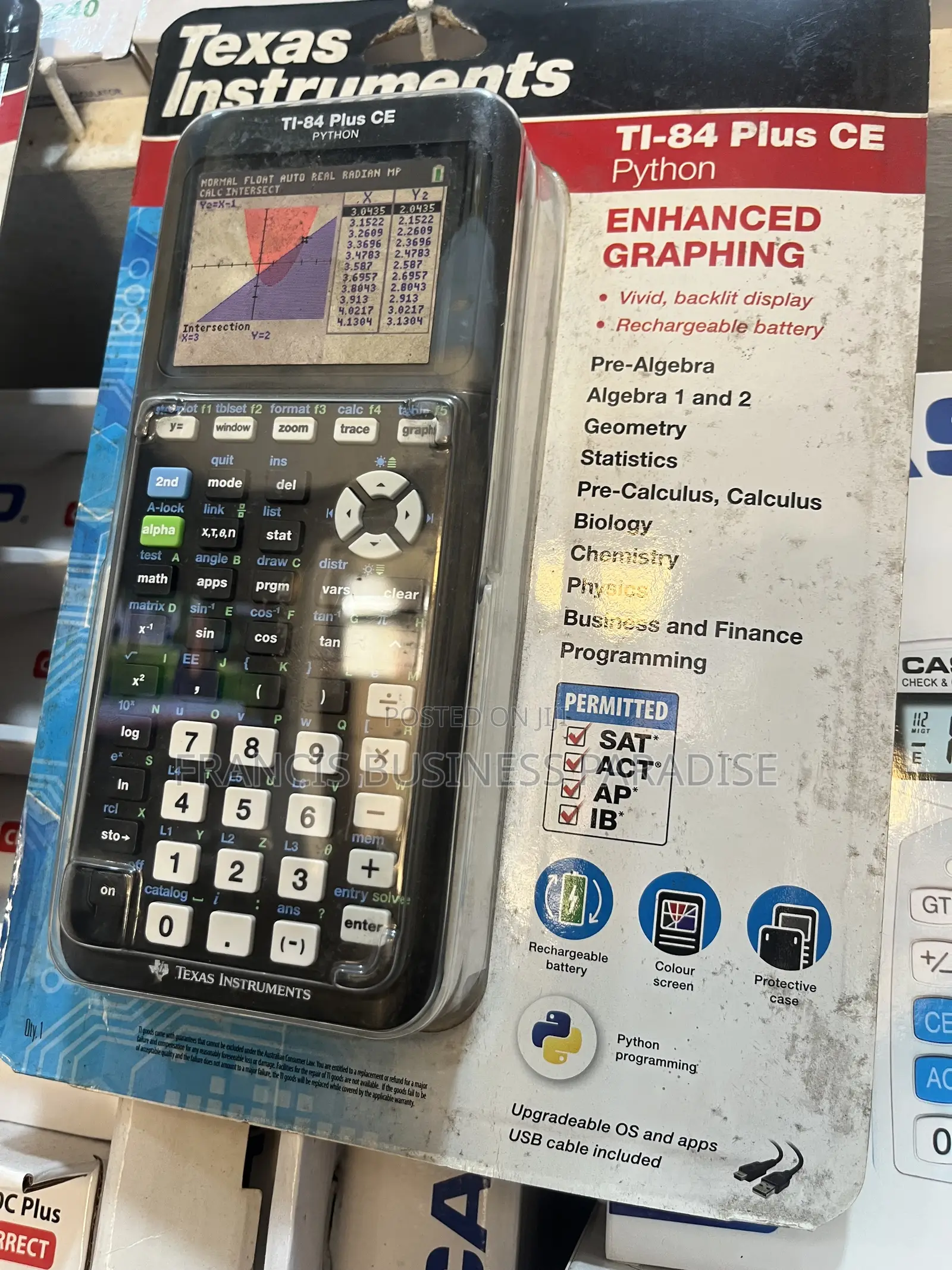 Texas Instruments Ti-84 Plus Ce Python Graphing Calculator (Brand New)