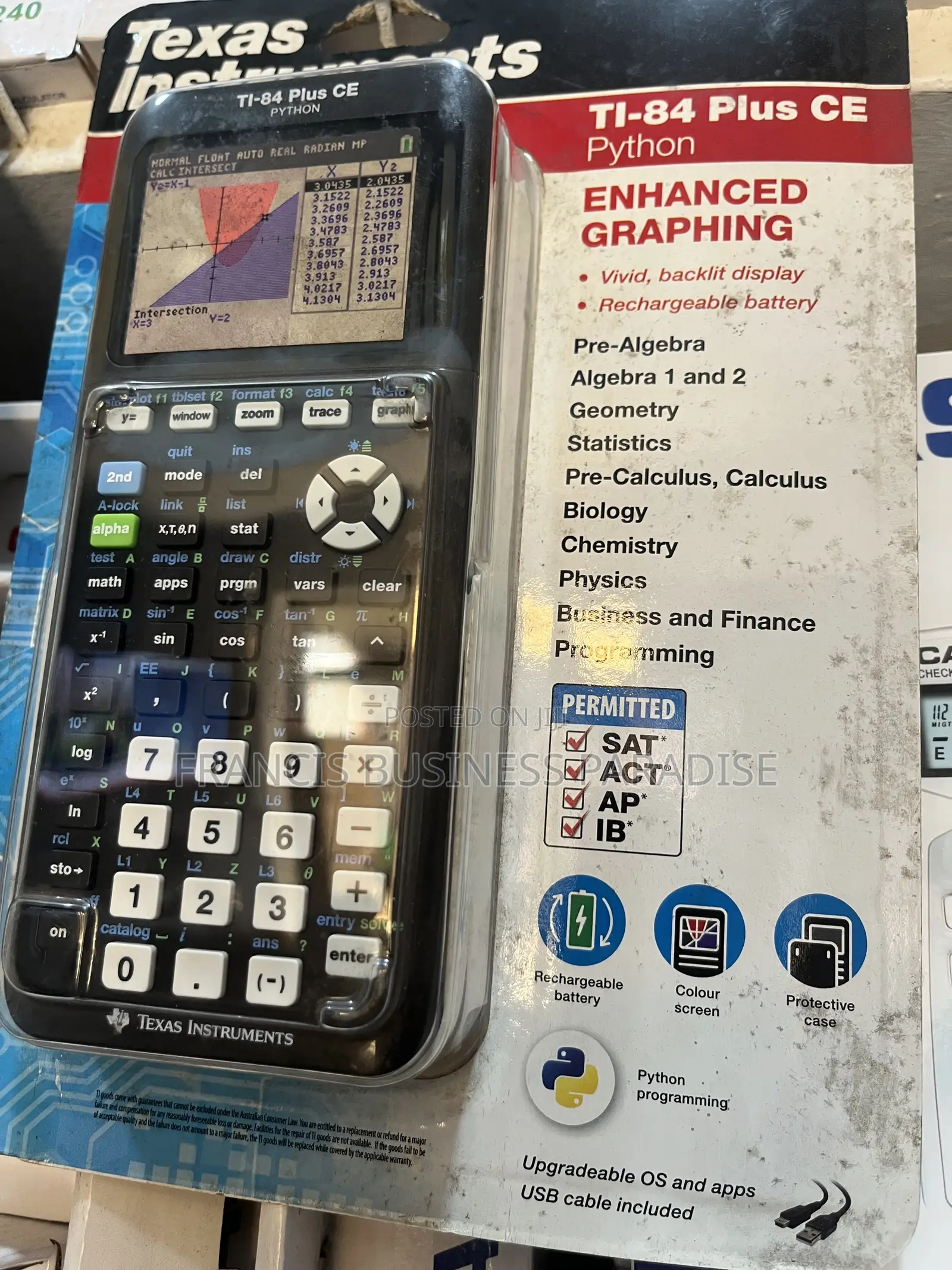 Texas Instruments Ti-84 Plus Ce Python Graphing Calculator (Brand New)