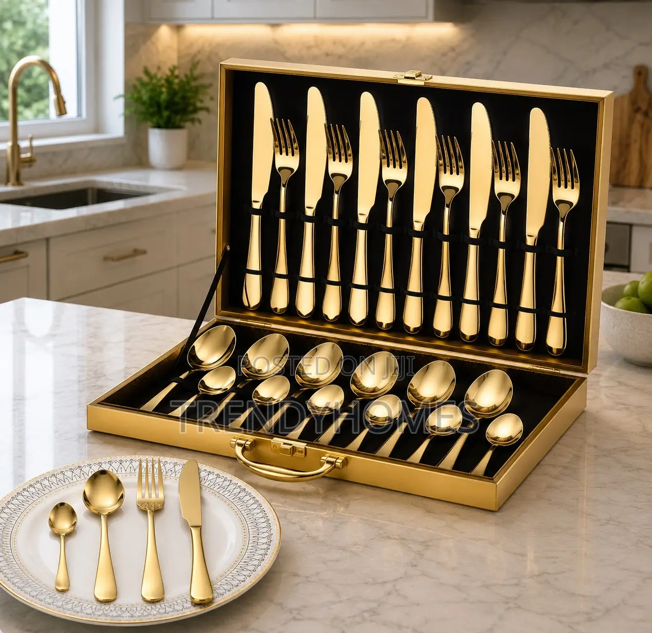 24 PCS Gold Cutlery Set