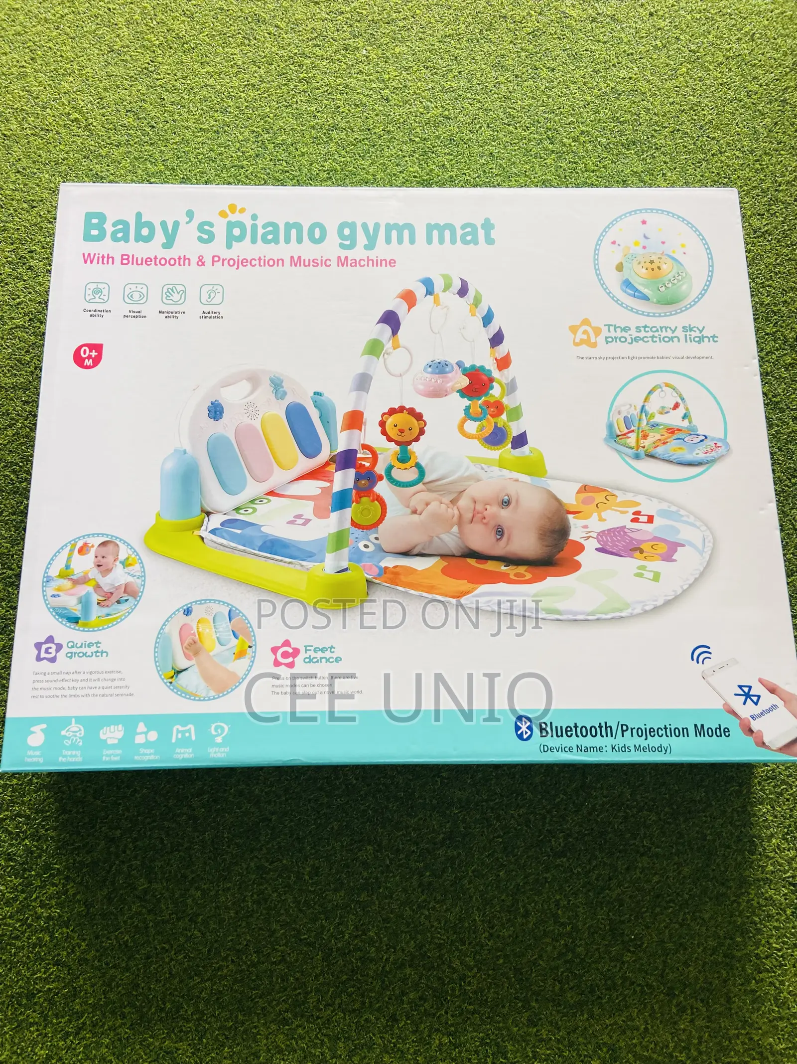 Baby Piano Gym Mat With Bluetooth Connectivity