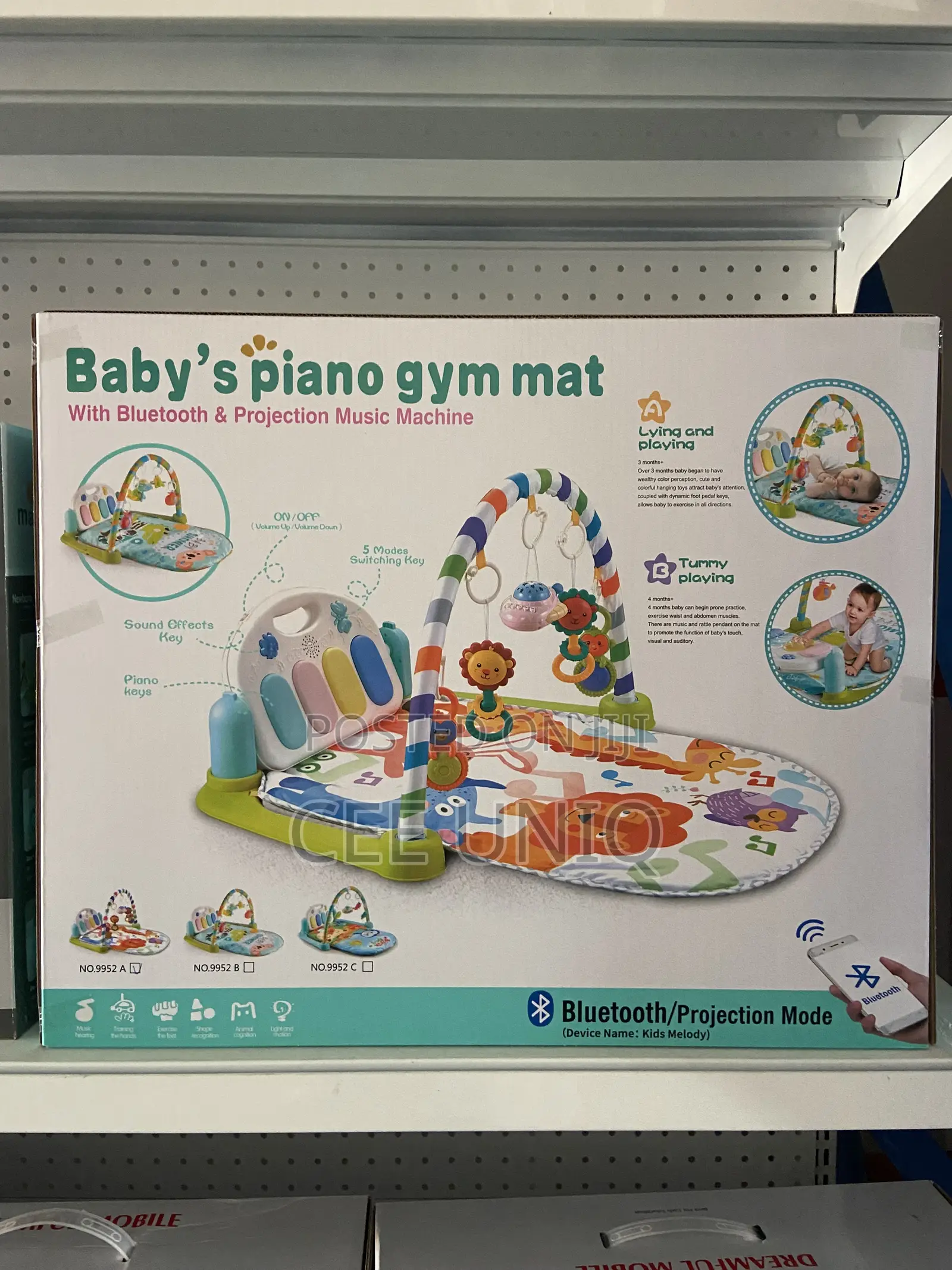 Baby Piano Gym Mat With Bluetooth Connectivity