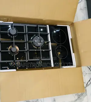 Get Accurate Kenwood 5 Burner Inbuilt Cooker Hob. 3 Gas and 2 Electric
