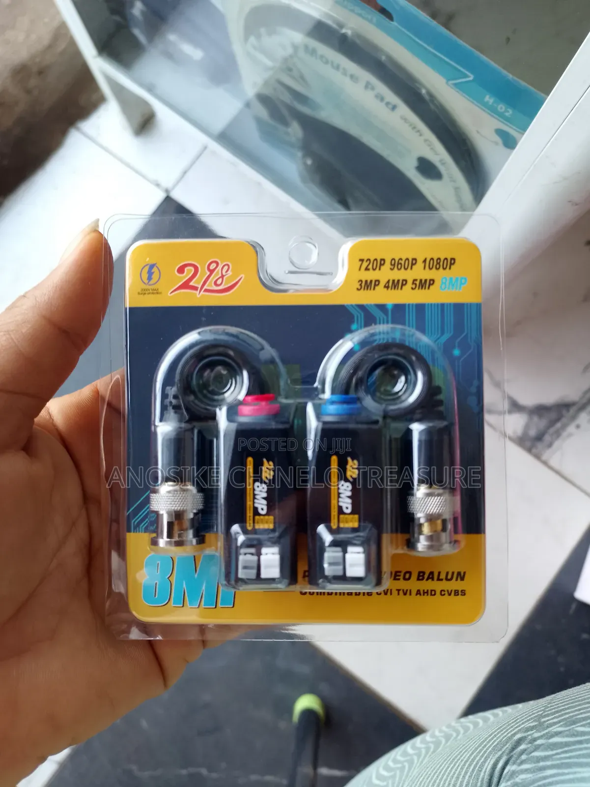 8mp CCTV Video Balun Pair for Ahd/Tvi/Cvi Cameras
