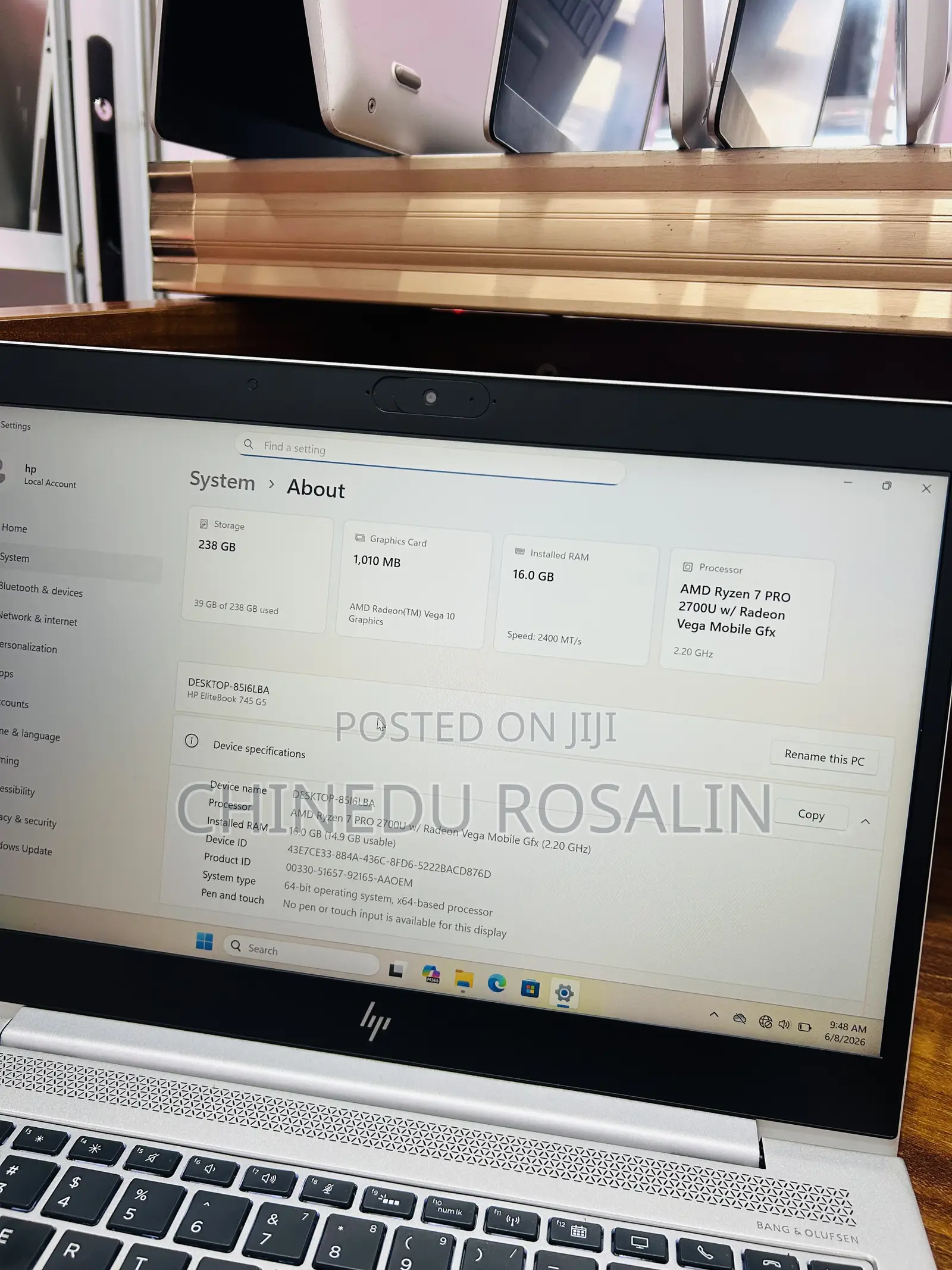 Laptop HP EliteBook 745 G5 16GB AMD Ryzen 7 SSD 256GB