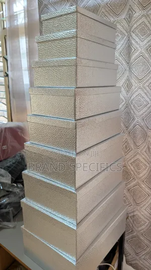10 Pieces Luxury Silver Gift Boxes