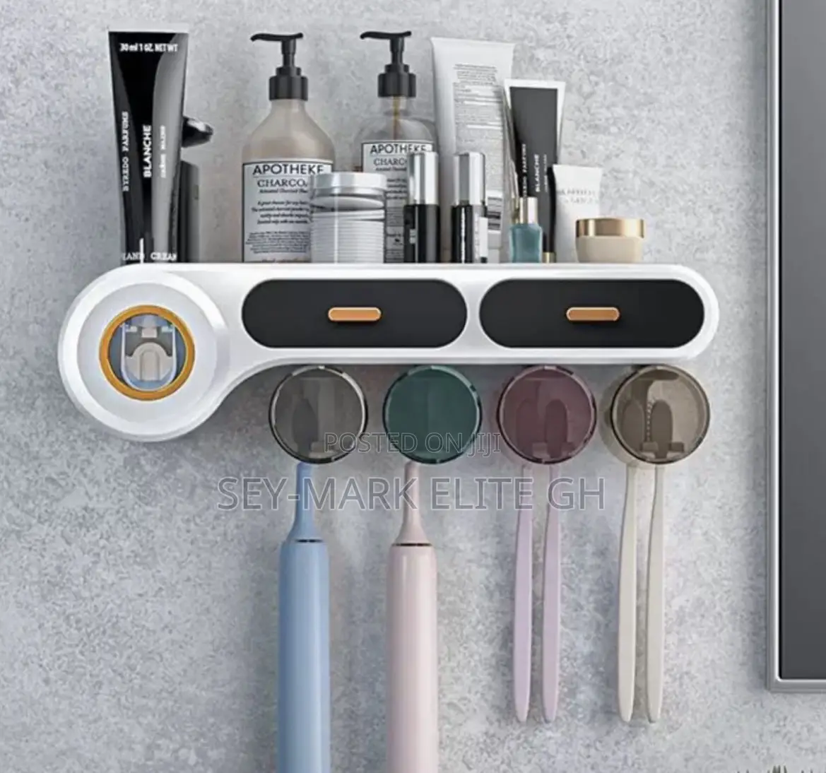 Multifunctional Bathroom Organizer With Uv Toothbrush Sterilizer