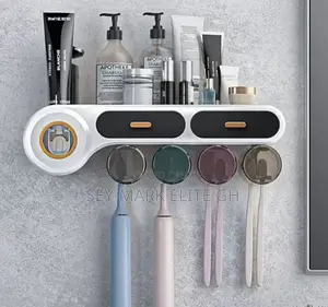 Multifunctional Bathroom Organizer With Uv Toothbrush Sterilizer