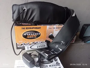 Vibro Shape Slimming and Heating Massage Belt - Black/White