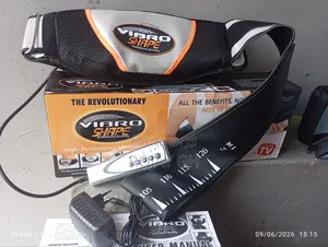 Vibro Shape Slimming and Heating Massage Belt - Black/White