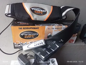 Vibro Shape Slimming and Heating Massage Belt - Black/White