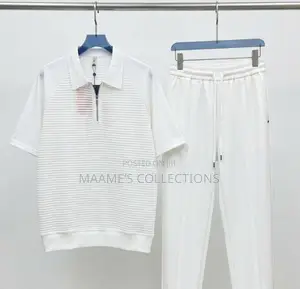 Men’S Print Zip Casual Top and Down Trousers