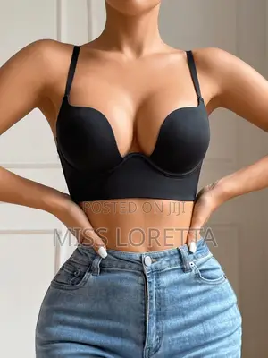 Backless Plunge Bra - Black