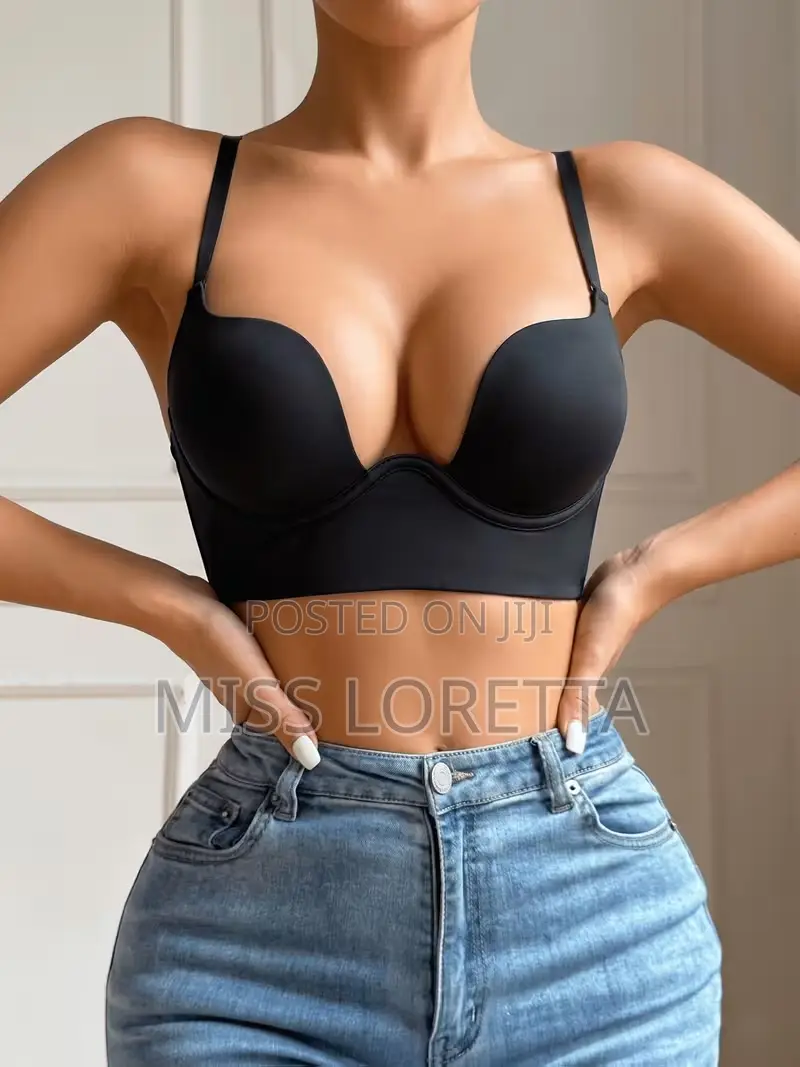 Backless Plunge Bra - Black
