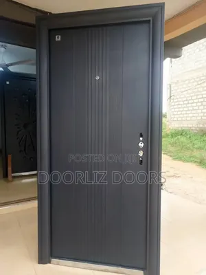 Black Single Security Door With It's Accessories(Paladin)
