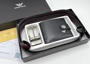 Branded Men's Wallet + Belt Gift Sets
