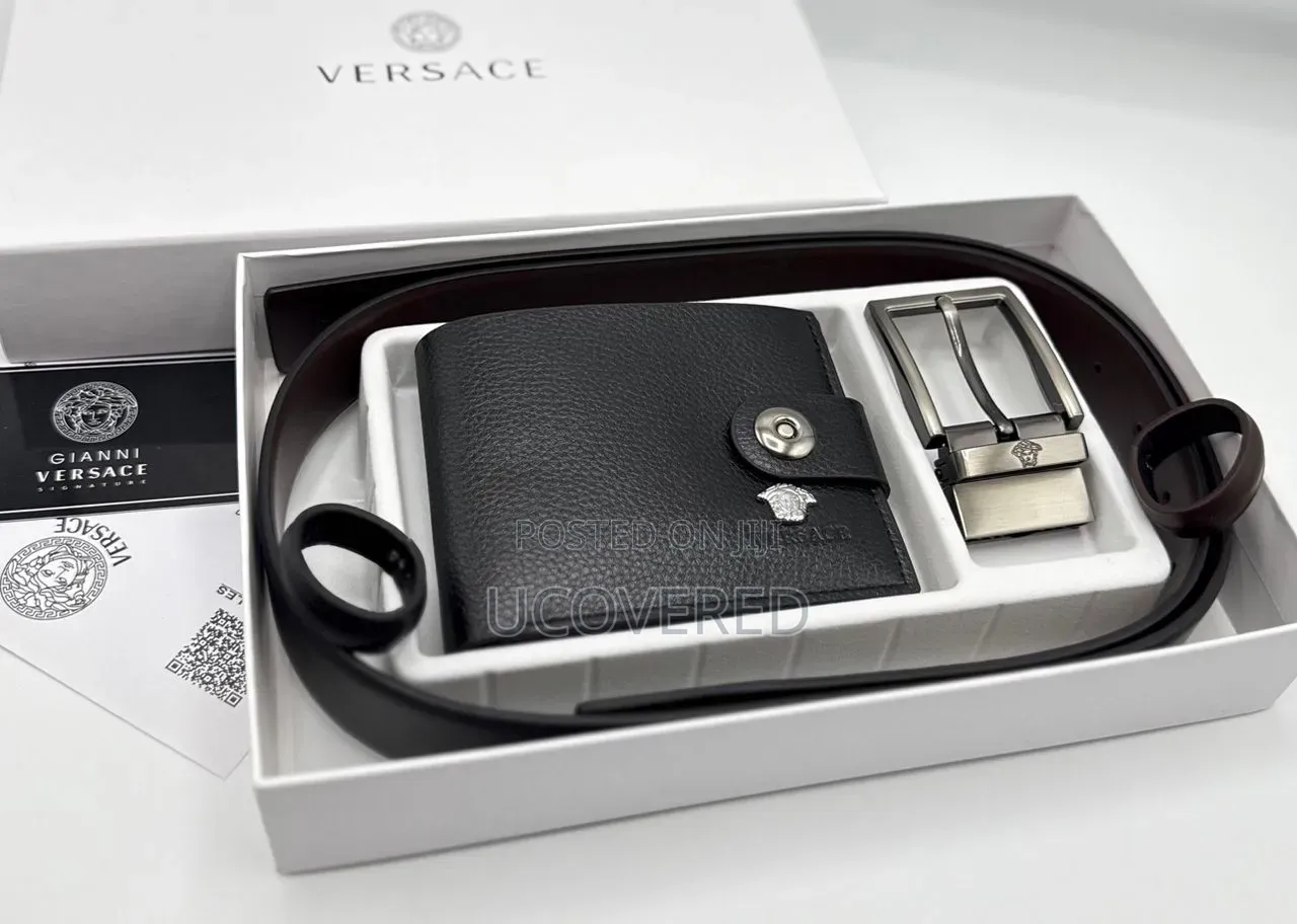 Branded Men's Wallet + Belt Gift Sets