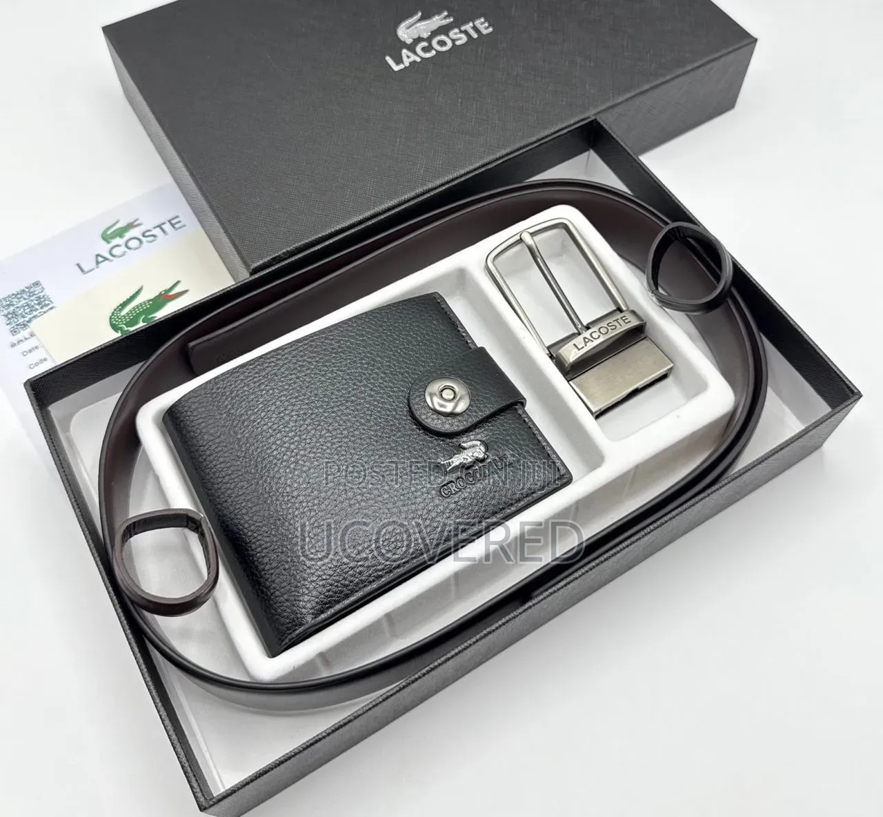 Branded Men's Wallet + Belt Gift Sets