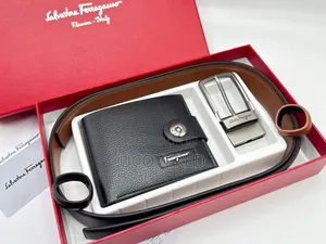 Branded Men's Wallet + Belt Gift Sets