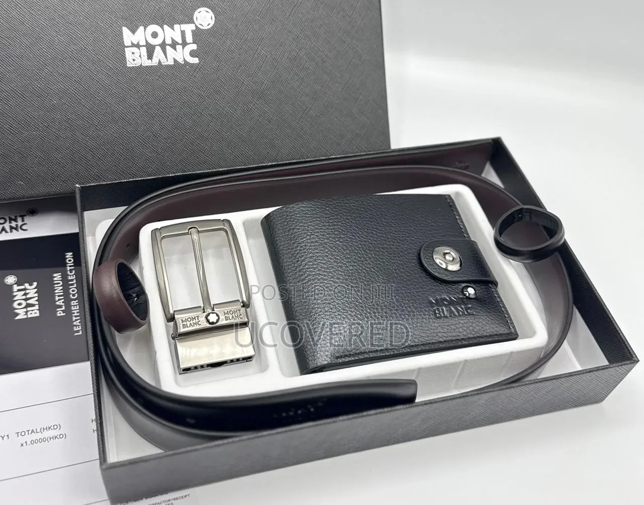 Branded Men's Wallet + Belt Gift Sets