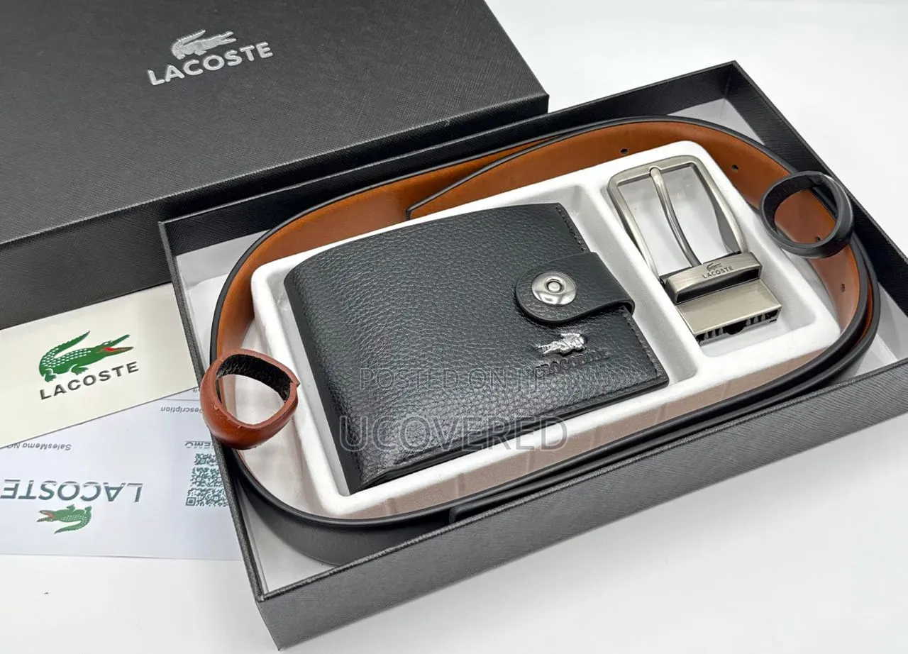 Branded Men's Wallet + Belt Gift Sets