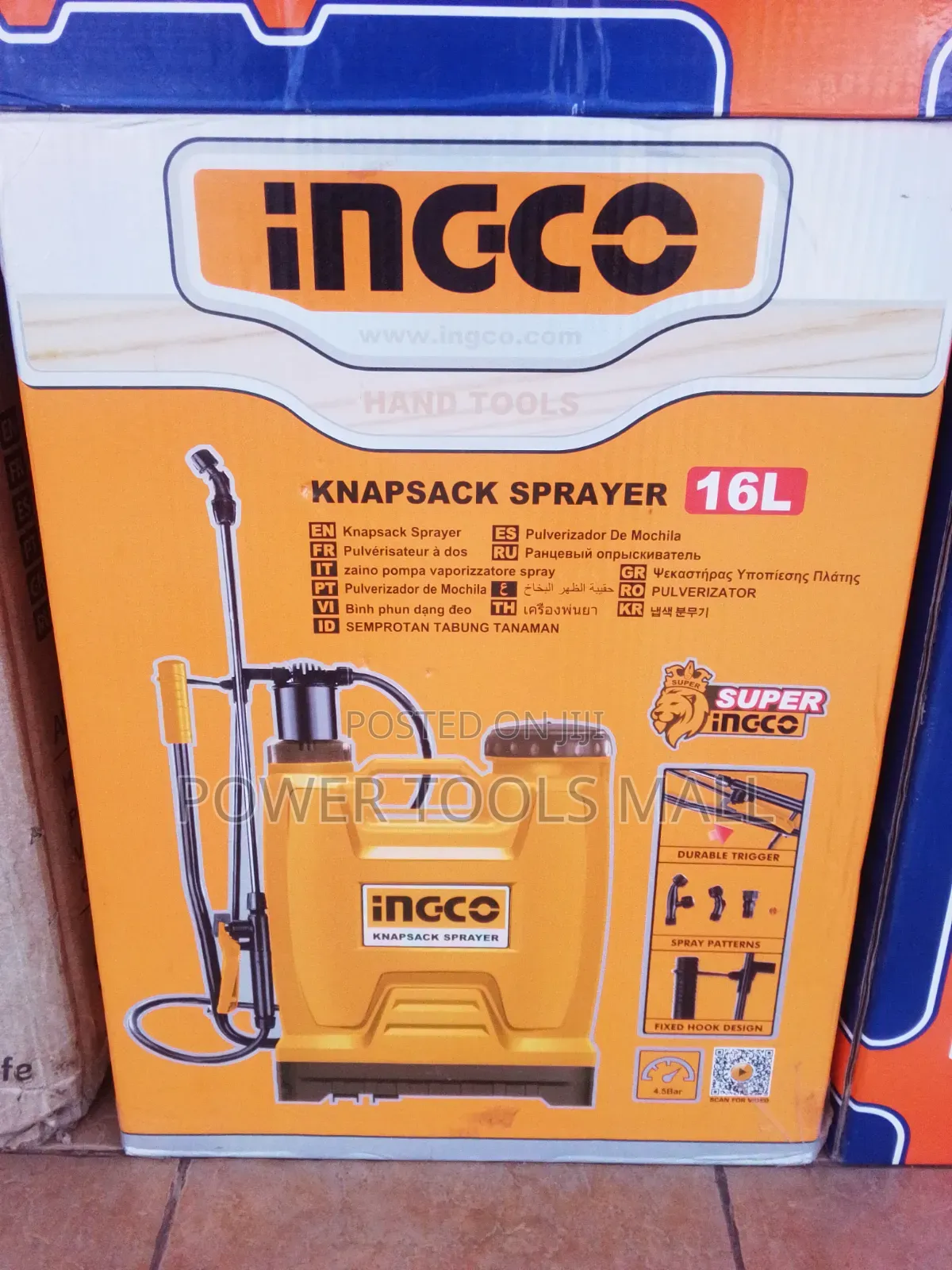 Ingco Knapsack Sprayer 16l Hspp