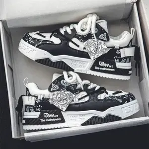 New Men's 2026 Trendy Board Shoes-Black and White