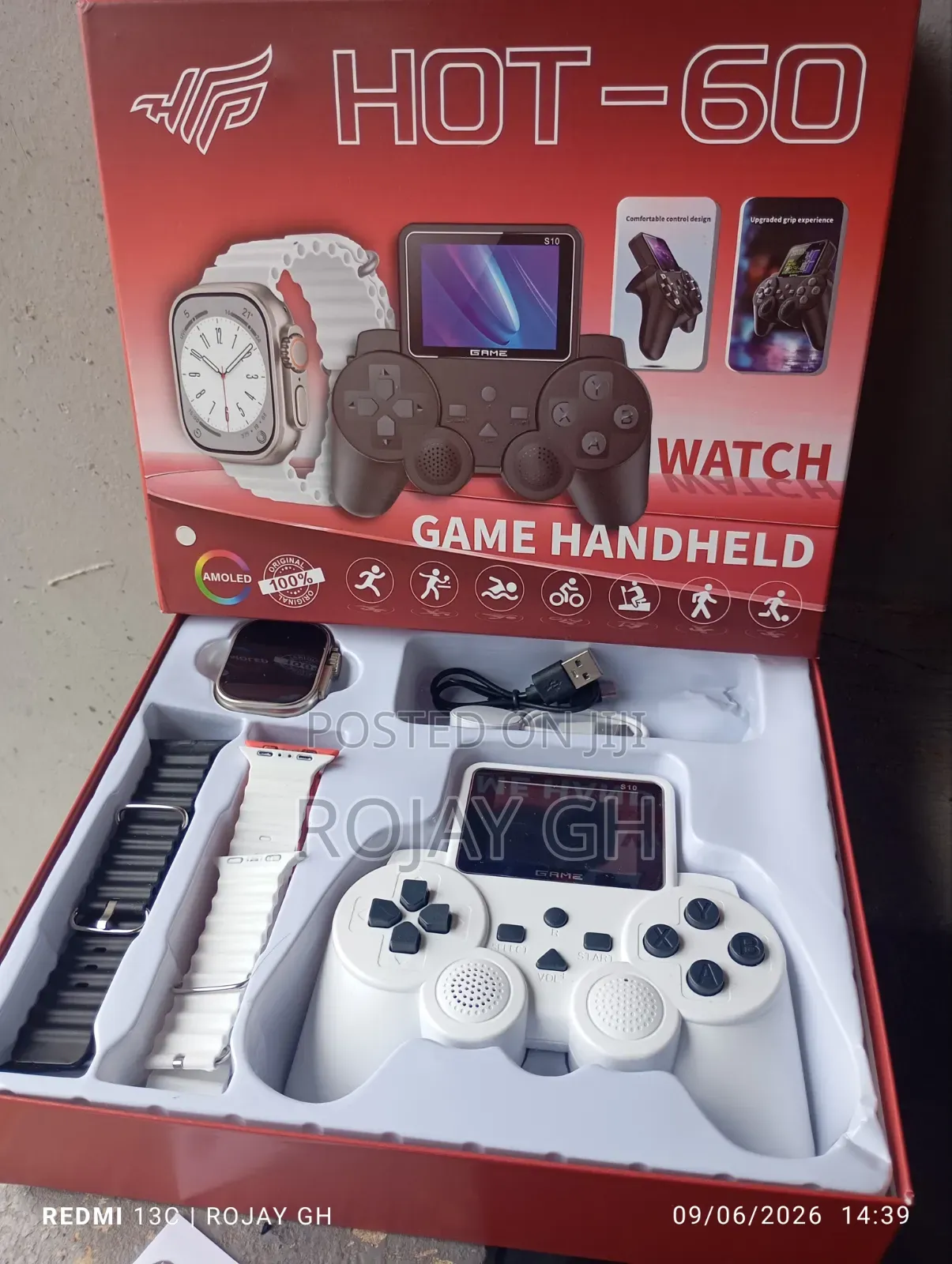 Hot-60 Handheld Electronic Gamepad With S10 Smart Watch 4 Straps