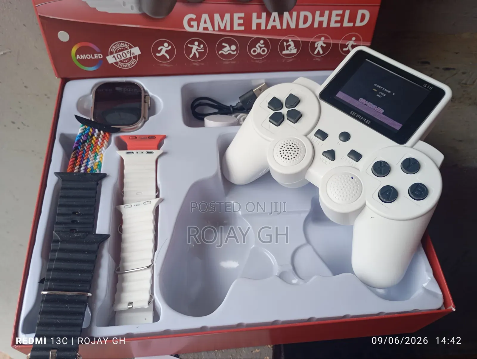 Hot-60 Handheld Electronic Gamepad With S10 Smart Watch 4 Straps