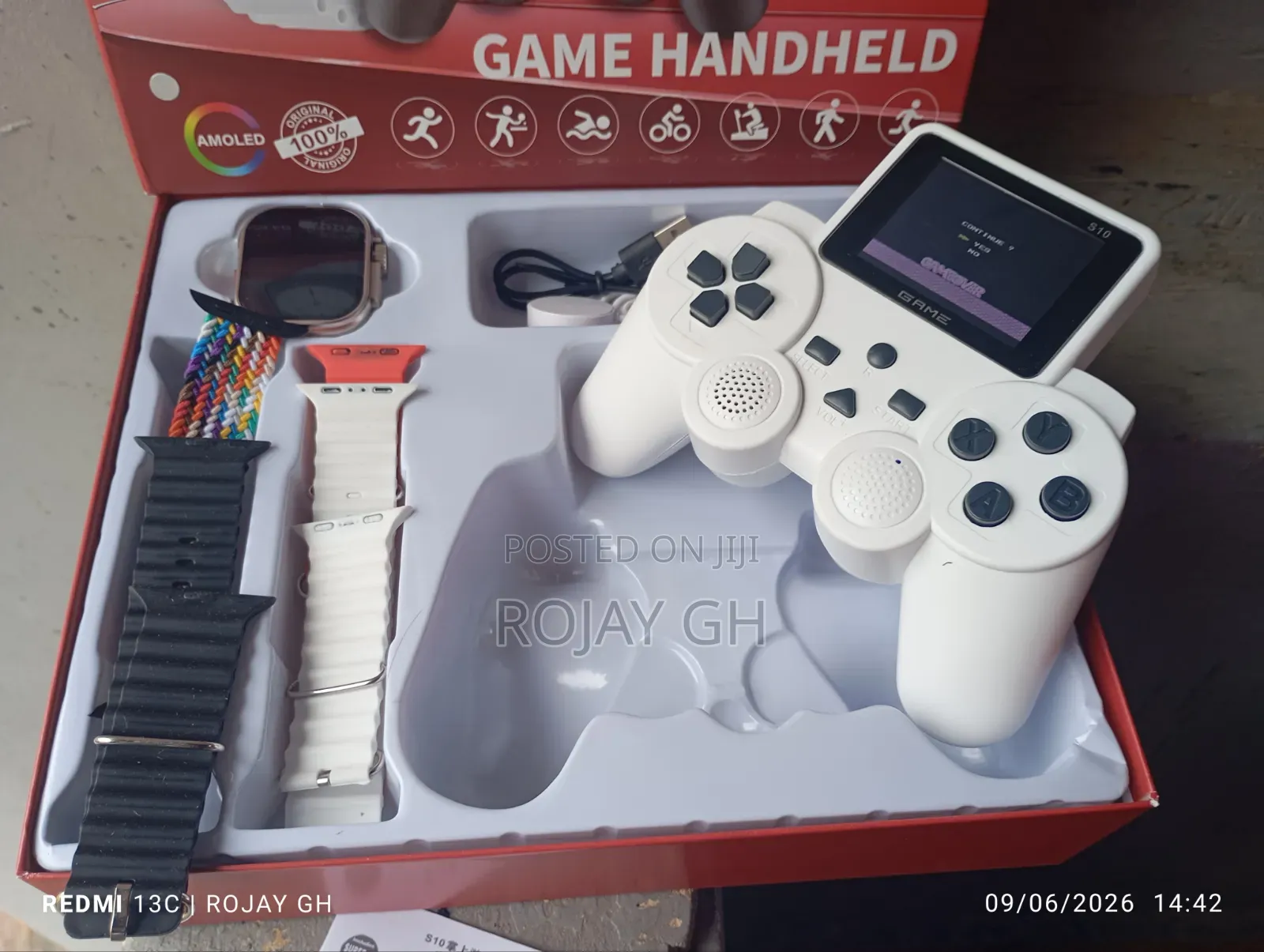 Hot-60 Handheld Electronic Gamepad With S10 Smart Watch 4 Straps